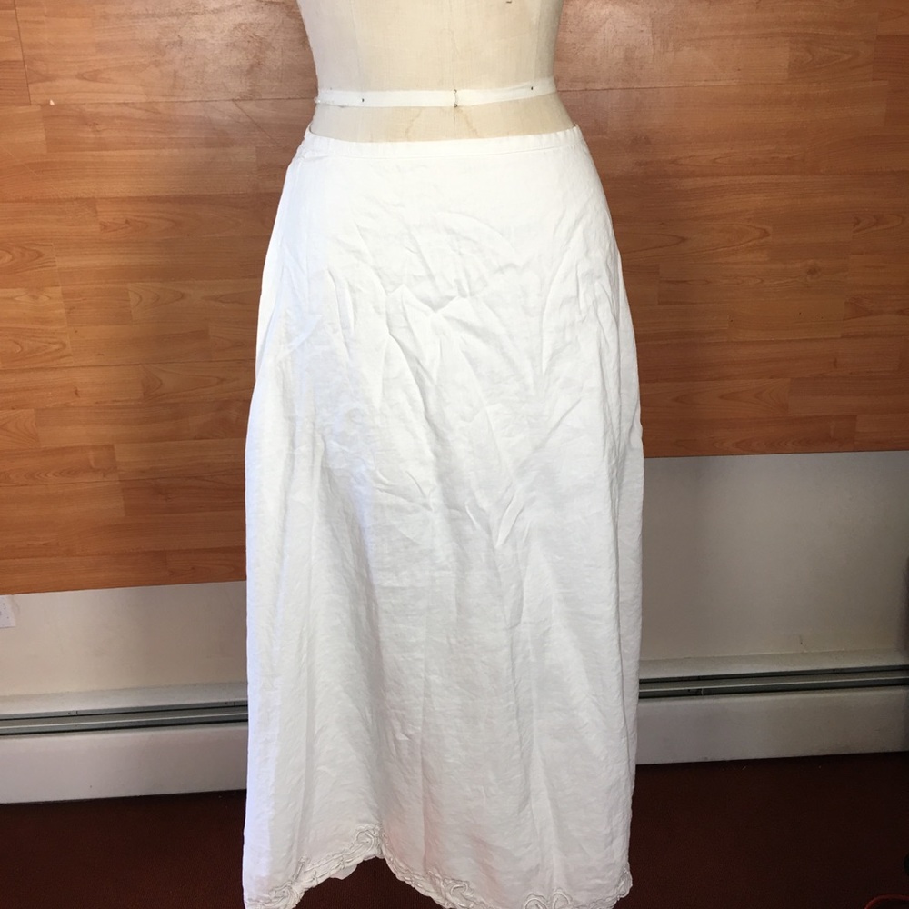 White Linen Skirt